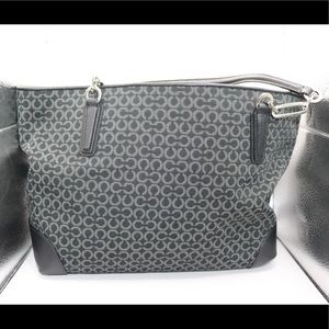 COACH Madison Op Art Needlepoint tote